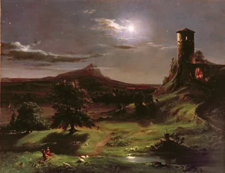 Landskap (månsken), c.1833-34